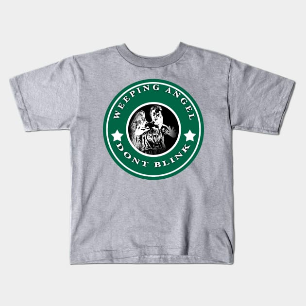 Doctor Who - Weeping Angel '' Dont Blink'' Kids T-Shirt by Gallifrey1995